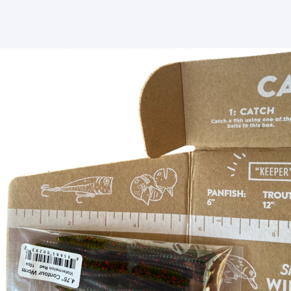 COPY - Net Bait 4.75" Contour Worm Watermelon Red - Picture 3 of 3